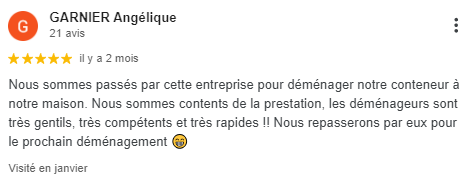 Notre avis client de confiance